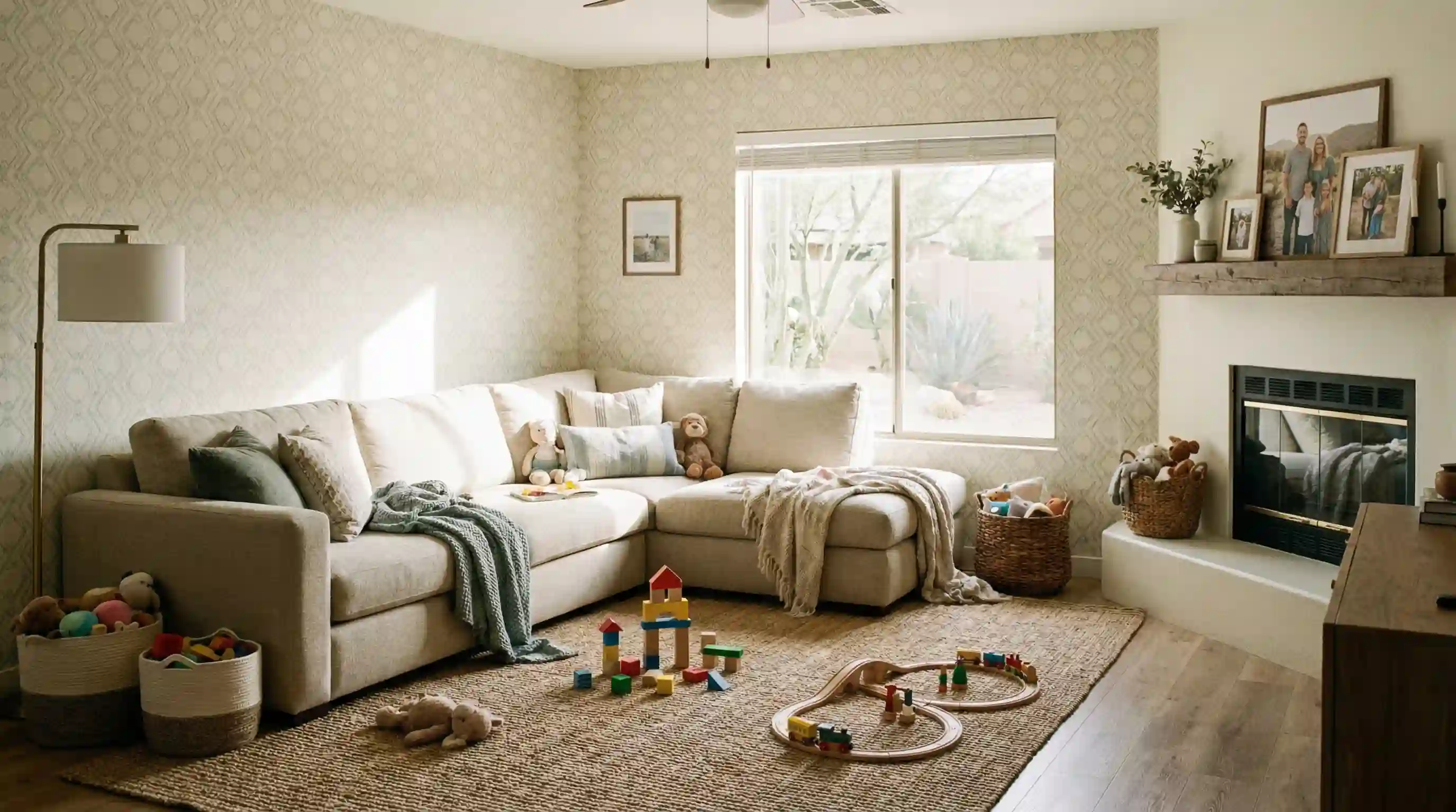 Historic home wallpaper restoration in Tahoe Park, Sacramento